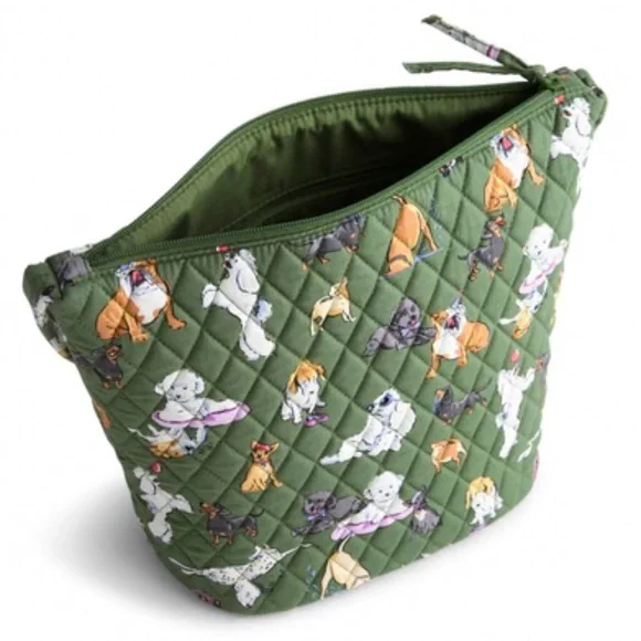 NWT Vera Bradley Slouchy Bucket Shoulder Bag.  Cotton.  Dog Park print. - Picture 3 of 12